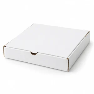 10 Inch White Pizza Box - Closed Angle