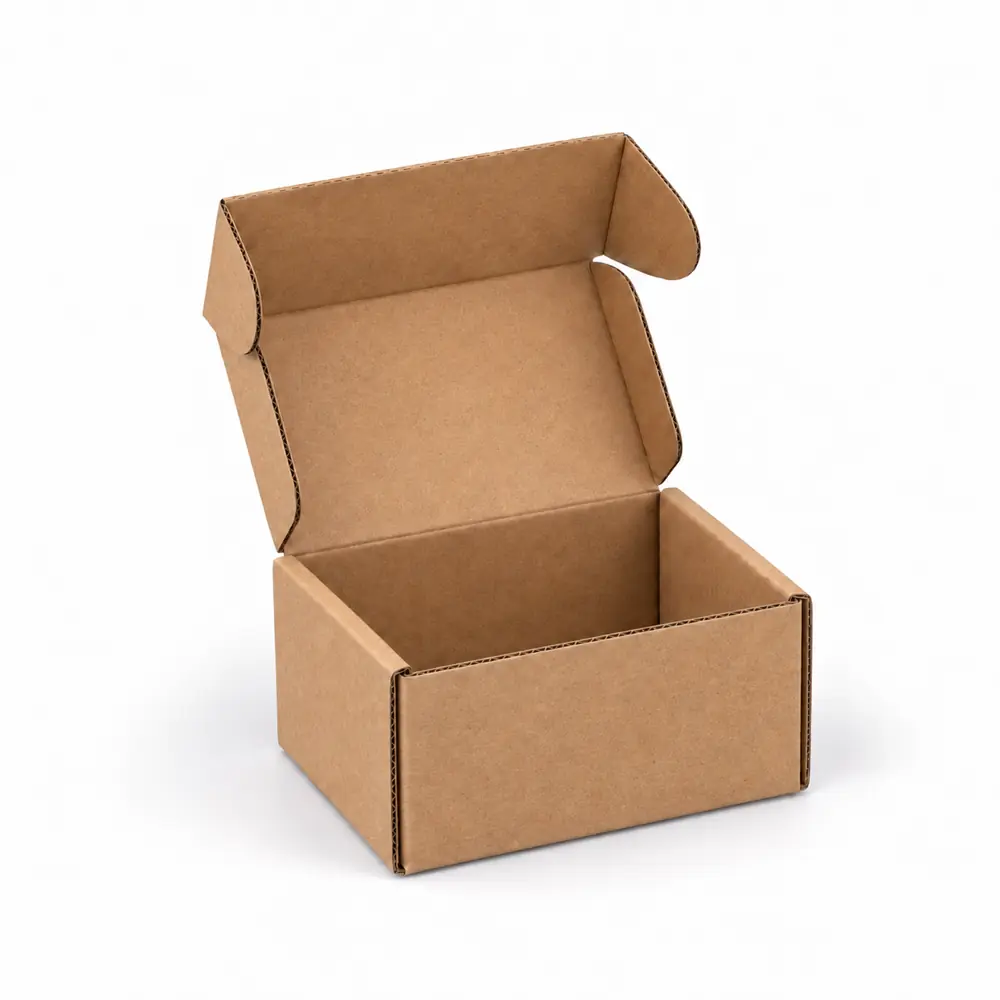 Brown 2.5 x 2 x 1.5 inch mailer box