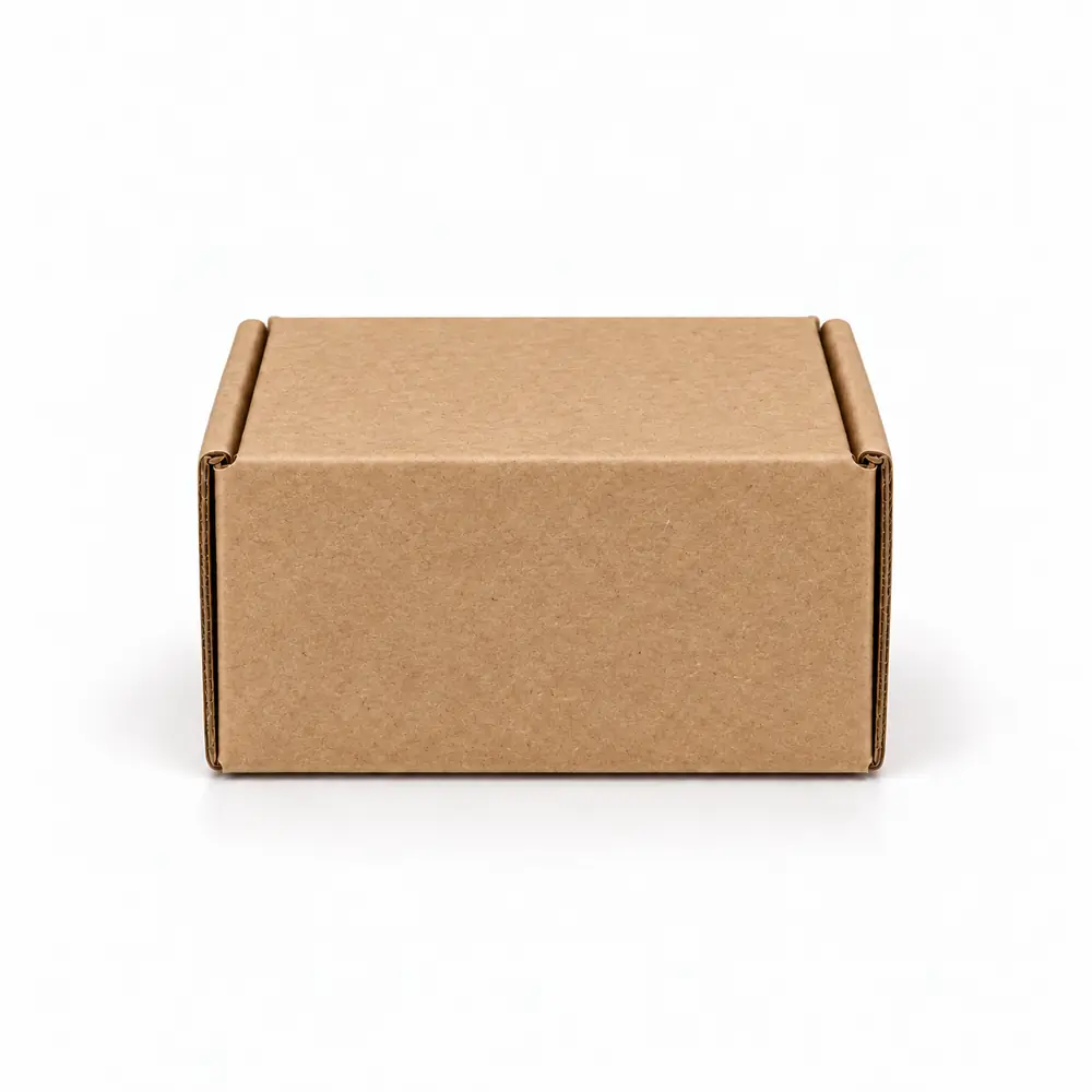 Brown 2.5 x 2 x 1.5 inch mailer box