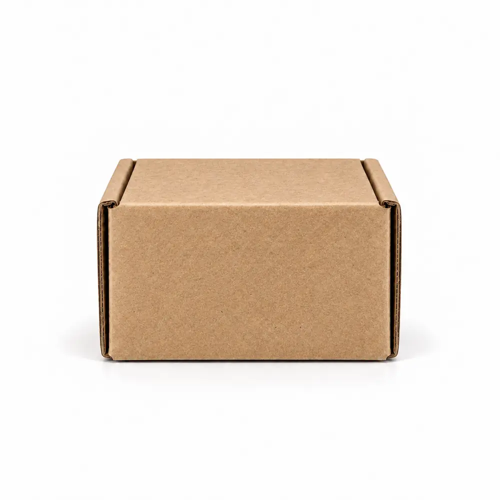Brown 2.5 x 2 x 1.5 inch mailer box