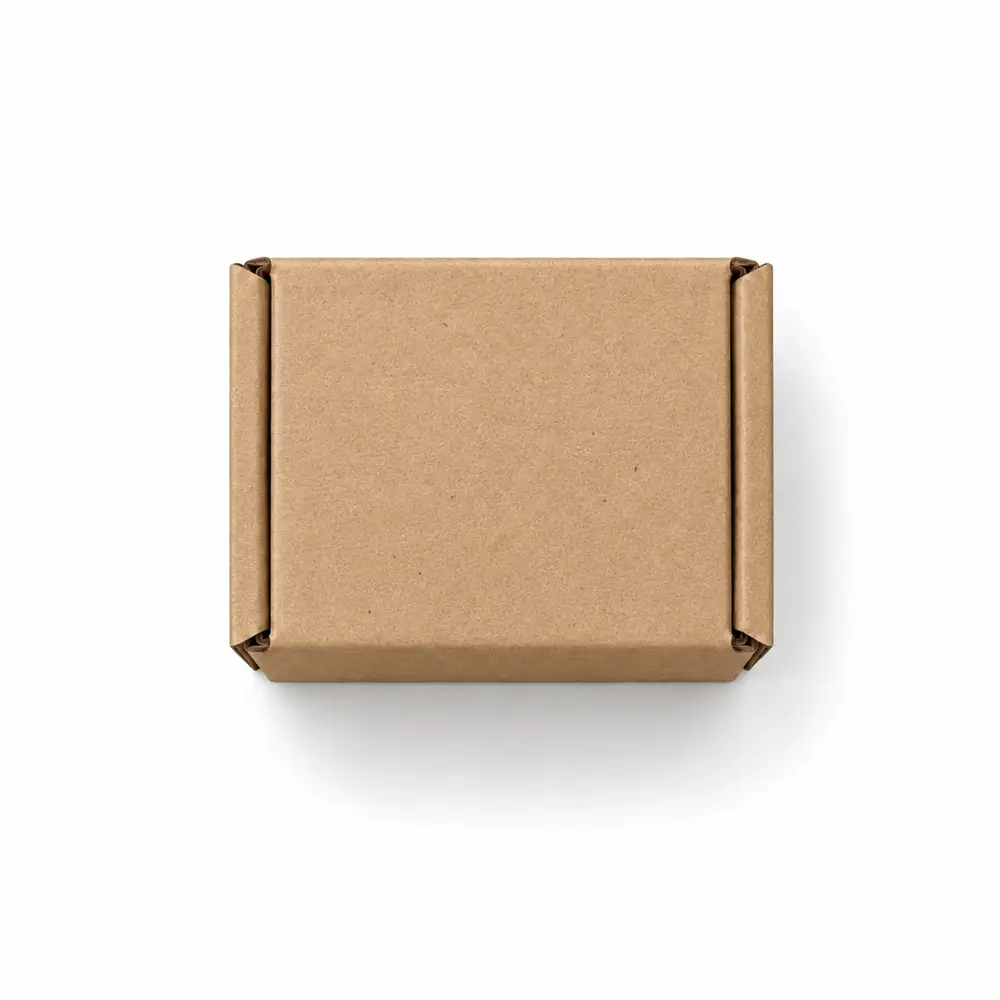Brown 2.5 x 2 x 1.5 inch mailer box