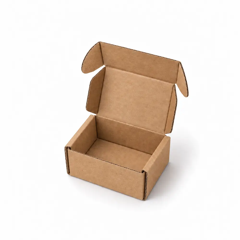 Brown 2.5 x 2 x 1.5 inch mailer box